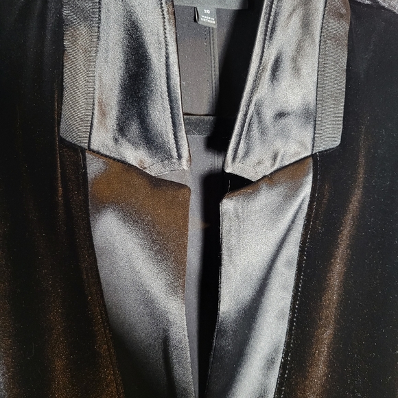 Lane Bryant The Bryant Blazer black velvet blazer with satiny lapel Size 20 - Picture 5 of 9